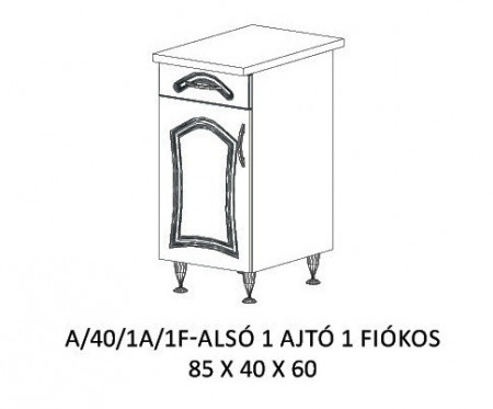 Flóra alsó konyha elem A/40/1A/1F