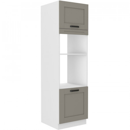 Lilla konyhabútor 60 DPM- 210 2F, Beépített sütős - beépített mikrohullámú sütős, Fehér - Clay grey eleme