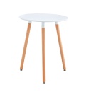 ELCAN NEW TYP 1 - Étkezőasztal, fehér/bükk, átmérő 60 cm