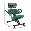 Ergonomikus zsámoly, zöld/fekete, RUFUS