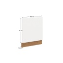 HG, VEGA ZM 570x596 - Ajtó beépített mosogatógépre, lancelot tölgy/ fehér extra magas fény