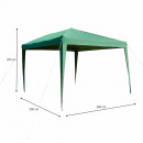 TREKAN TYP 1 - Öszecsukhatós kerti pavilon, zöld, 2x2 m