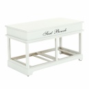 SEAT BENCH 2 NEW - Lóca párnával, 2 fiók, fehér/szürke