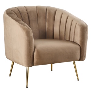 Velvet szövet/gold króm-arany, BAGY - Design fotel, barn