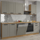 Lilla konyhabútor 60 DPM- 210 2F, Beépített sütős - beépített mikrohullámú sütős, Artisan tölgy - Clay grey eleme