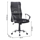 TC3-973M 3 NEW - Irodai fotel, fekete