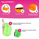Felfújható babzsák/lazy bag, narancssárga, LEBAG