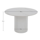 MDF, átmérő 120 cm, MAHIR TYP 1 - Étkezőasztal, fehér márván