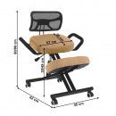 Ergonomikus zsámoly, bézs/fekete, RUFUS