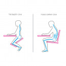 KILIAN - Ergonomikus zsámoly, világosszürke/fekete