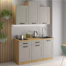 Lilla konyhabútor 60 DPM- 210 2F, Beépített sütős - beépített mikrohullámú sütős, Artisan tölgy - Clay grey eleme