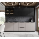 SIBER 90x90 DN 2F BB - Alsó sarokszekrény, fekete
