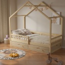 BIANKA - Montessori ágy, 90x200, természetes, tömör