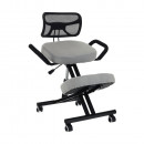 Ergonómikus térdeplőülés, szürkésbarna Taupe/fekete, RUFUS