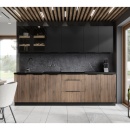 SIBER 90x90 DN 2F BB - Alsó sarokszekrény, fekete