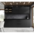 SIBER 90x90 DN 2F BB - Alsó sarokszekrény, fekete
