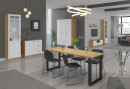 Stilo vitrines állószekrény 60 cm Artisan tölgy - Matt fehér 60 2D