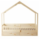 BIANKA - Montessori ágy, 90x200, természetes, tömör