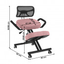 Ergonomikus zsámoly, rózsaszín/fekete, RUFUS