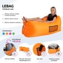 LEBAG - Felfújható babzsák/lazy bag, kék