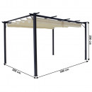 Pergola csúsztatható tetővel, alumínium, PEPY BASIC