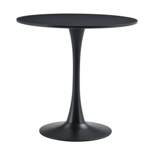 REVENTON NEW - Étkezőasztal, fekete, átmérő 80 cm