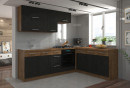 Alsó sarokszekrény, szürke matt/tölgy lancelot, VEGA 90x90 DN 1F BB