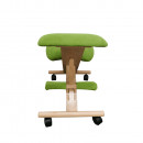 Ergonomikus térdelőszék, rzöld/bükkfa, GROCO