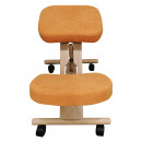 Ergonomikus térdelőszék, narancs/bükkfa, FLONET