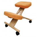 Ergonomikus térdelőszék, narancs/bükkfa, FLONET