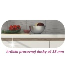 LINE WHITE alsó szekrény extra magas fényű fehér színben - 82 cm