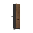 MENZO 40 DK-210 2F - Magas szekrény, okapi dió/fekete