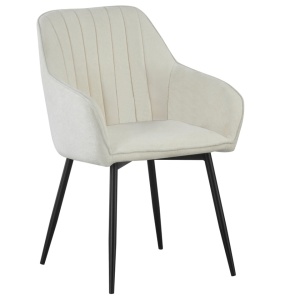 VAJRO - Design fotel, krémszínű/fekete