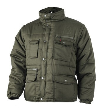 Jacheta 2-in-1 POLENA, cu maneci detasabile, vatuita, verde