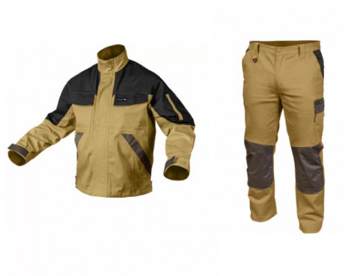 COSTUM de lucru EDGAR II (jacheta + pantaloni talie modulari) crem