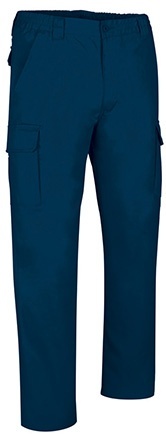 Pantaloni de lucru 100% bumbac, cu buzunare multiple, FORCE, navy