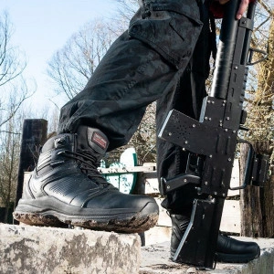 Bocanci ARMOUR, inchidere cu sireturi, potriviti pentru paza, securitate, serviciu militar, etc