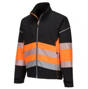 Jacheta Softshell Hi-Vis cu benzi reflectorizante