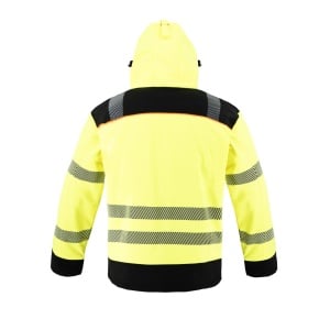 Jacheta softshell LORO, de iarna, impermeabila, rezistenta la vant, gluga detasabila