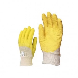Manusi de lucru din latex si bumbac tesut