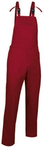 Pantaloni de lucru cu pieptar PREGON, subtiri, rosu