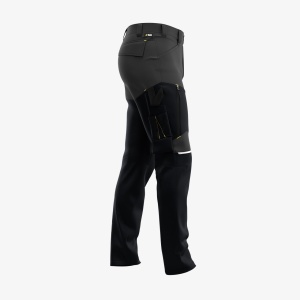 Pantaloni softshell de lucru OAK, pentru barbati, flexibili, durabili si moderni - negru cu gri