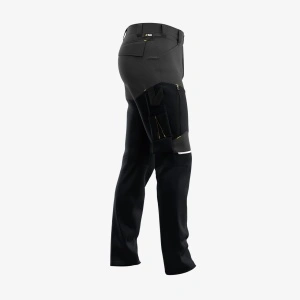 Pantaloni softshell de lucru OAK, pentru barbati, flexibili, durabili si moderni - negru cu gri