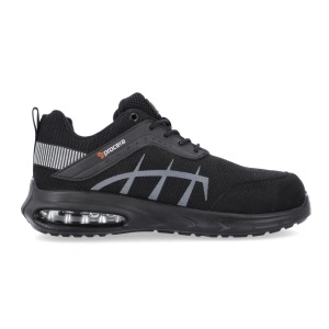 Pantofi de lucru Texo-Air Mark SB, usori si aerisiti, cu design sportiv, bombeu metalic si talpa antiderapanta - negru/gri