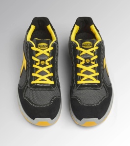 Pantofi de protectie S1PS ESD, RUN A.BOX LOW, bombeu compozit, piele intoarsa, culoare galben cu negru