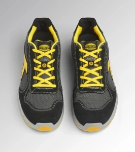 Pantofi de protectie S1PS ESD, RUN A.BOX LOW, bombeu compozit, piele intoarsa, culoare galben cu negru