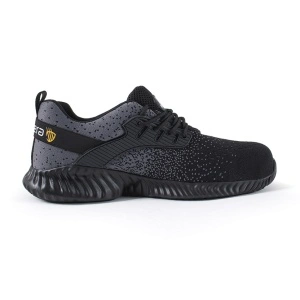 Pantofi de protectie Texo Fly Gray S1, usori si aerisiti, cu design sportiv, bombeu metalic si talpa antiderapanta - gri