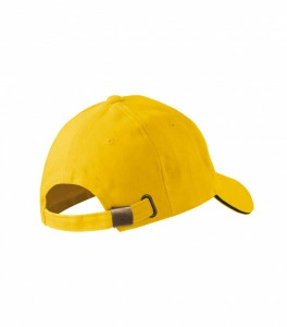 Sapca unisex cu gauri de ventilatie si catarama reglabila - galbena