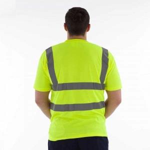 Tricou cu benzi reflectorizante, respirabil