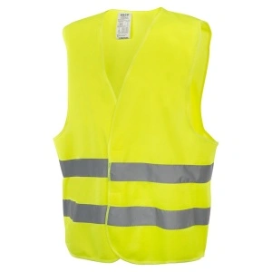 Vesta reflectorizanta cu doua benzi, galbena